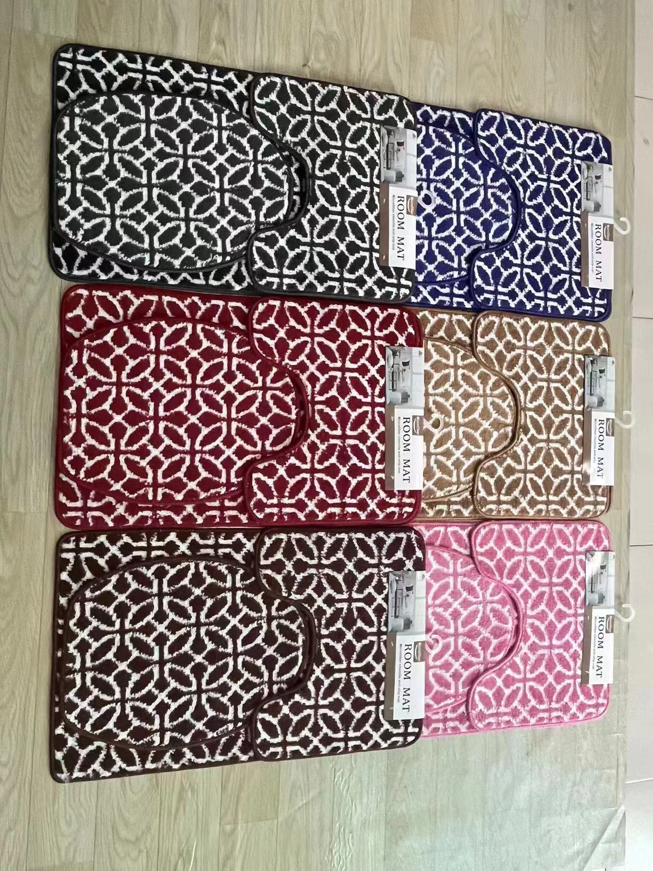 The bottom material of the polyester jacquard floor mat is TPR, and the fabric is the 50*80Cm series of polypropylene Specification drawing