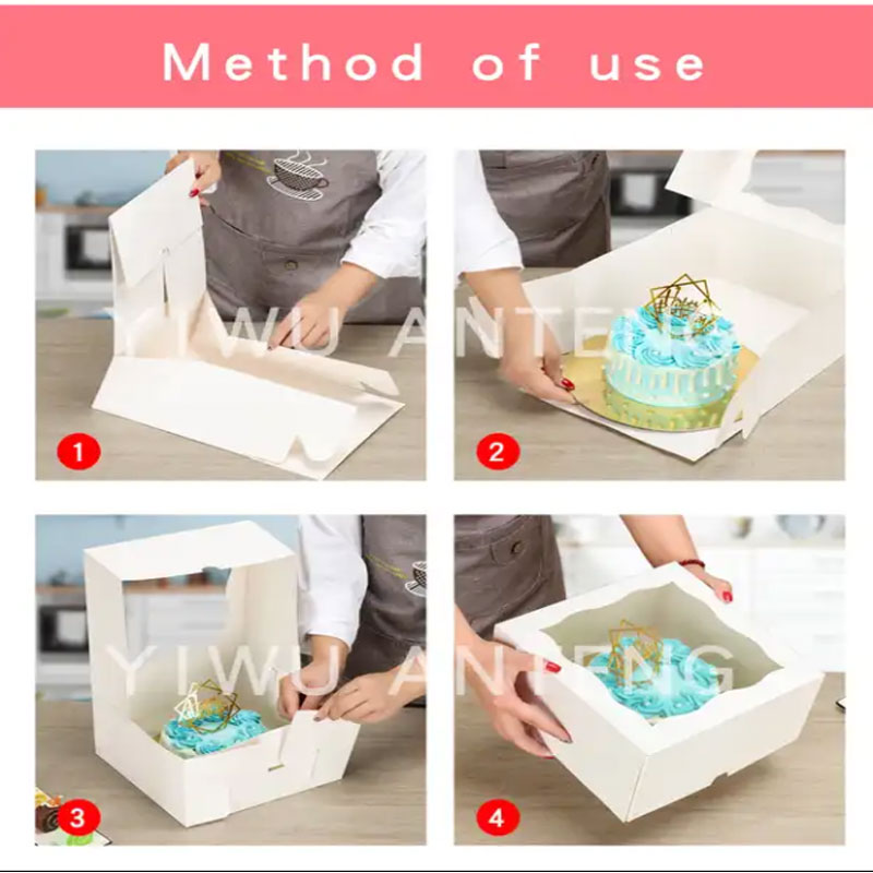 Manufacturer Customized Birthday Party Baby shower Square Big Paperboard Cake Boxes 12Inch Application Scenario
