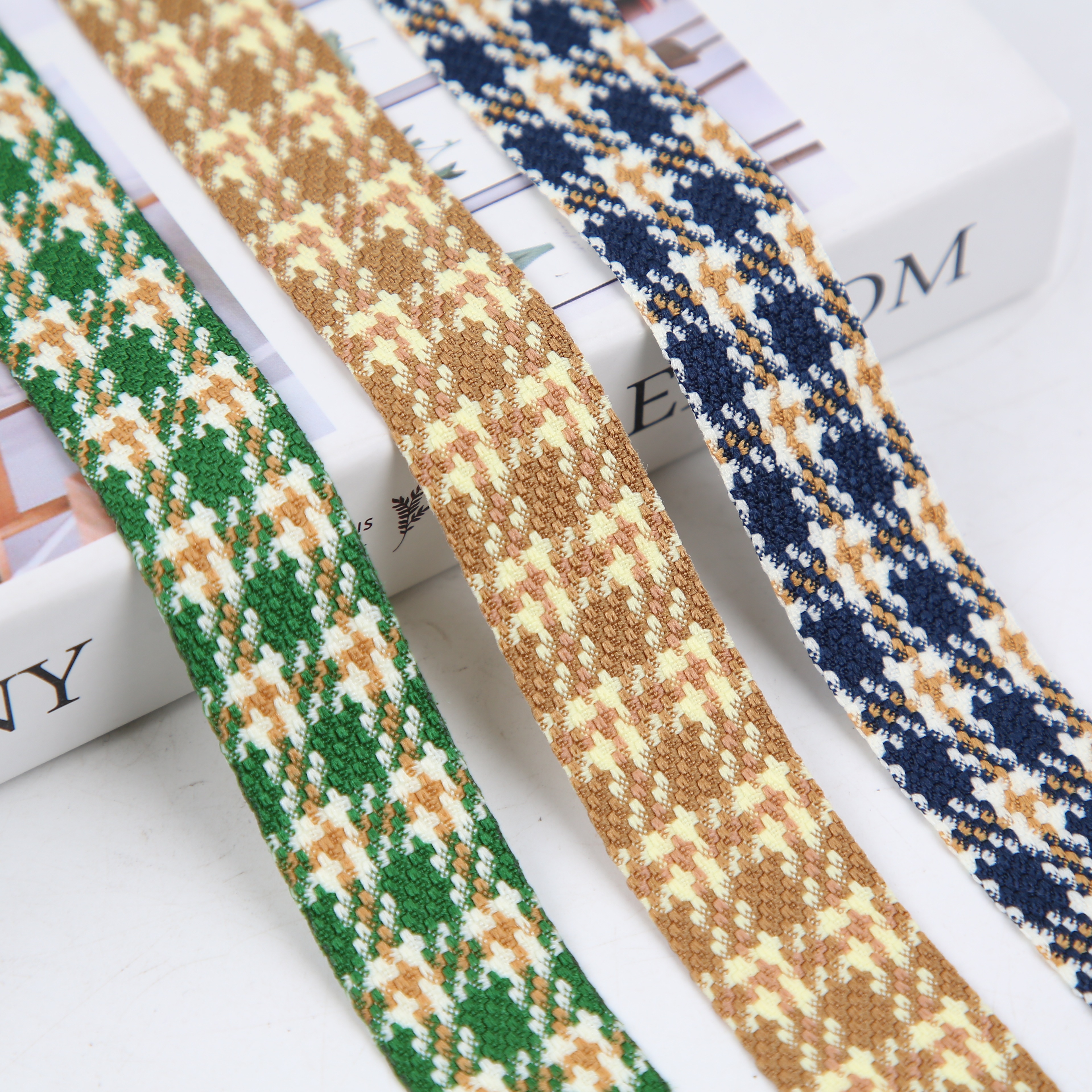 Classic Thousand Bird Lattice Webbing High Grade Flower Ribbon Diy Double Sided Hair Bow Cake Packing Material Belt