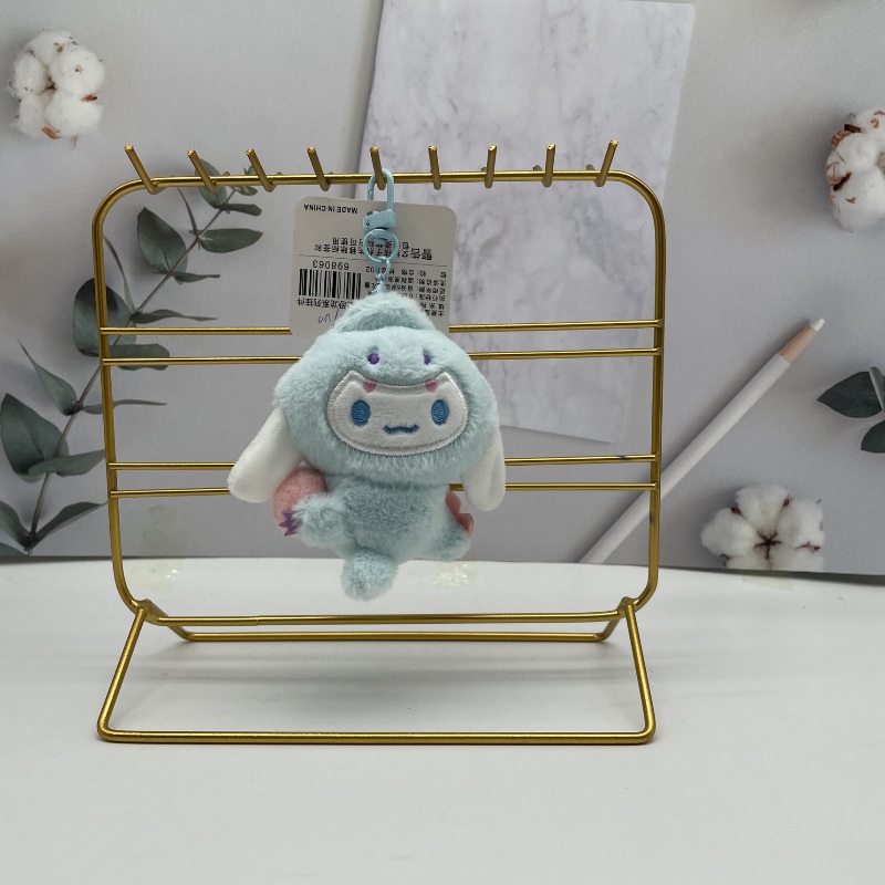 新款三丽欧系列Q版恐龙系列毛绒公仔钥匙扣库洛米玉桂狗精品玩偶详情11