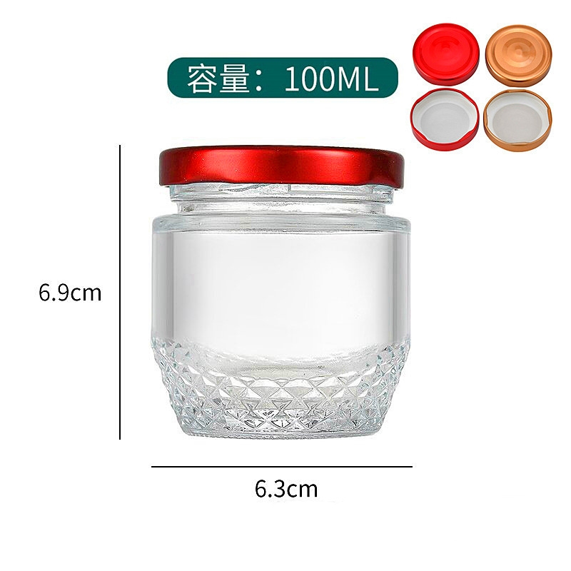 New Bird's Nest Bottle Fresh Stewed Bird's Nest Separate Bottle Flower Glue Fish Glue Stewed Milk Clam Glass Bottle Specification drawing