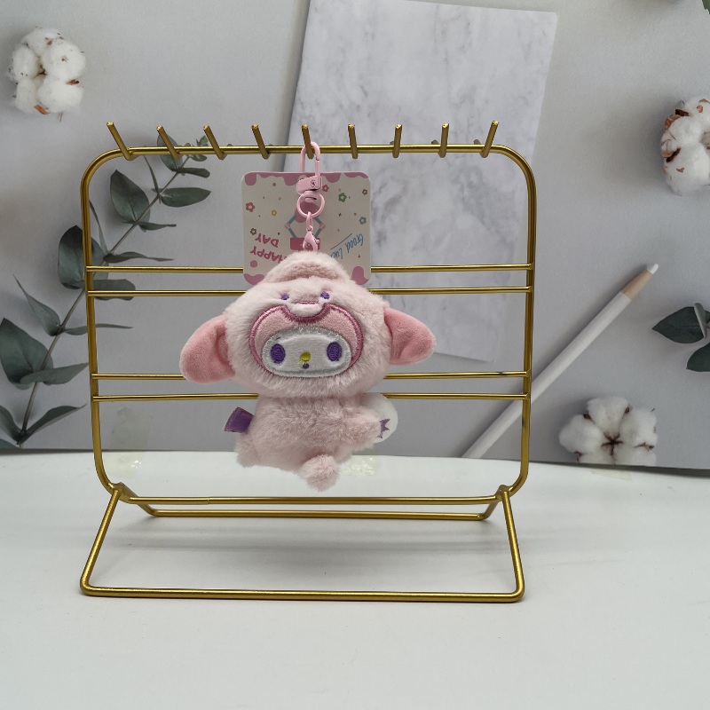 新款三丽欧系列Q版恐龙系列毛绒公仔钥匙扣库洛米玉桂狗精品玩偶详情12