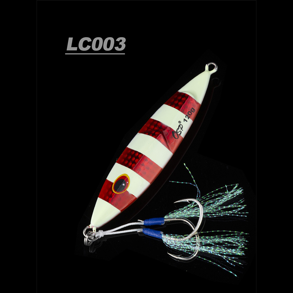 Osp 120G Metal Slow Jig Obei Bait Swing Saltwater Fishing Accessories Professional Artificial Hard Bait New 2023 Specification drawing