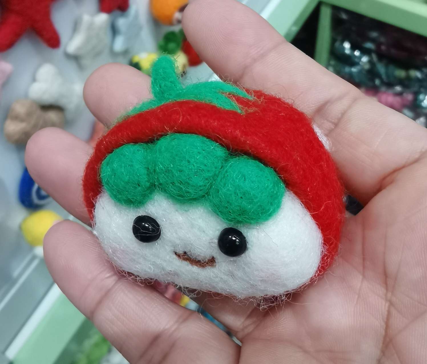 羊毛毡成品戳戳乐水果草莓娃娃