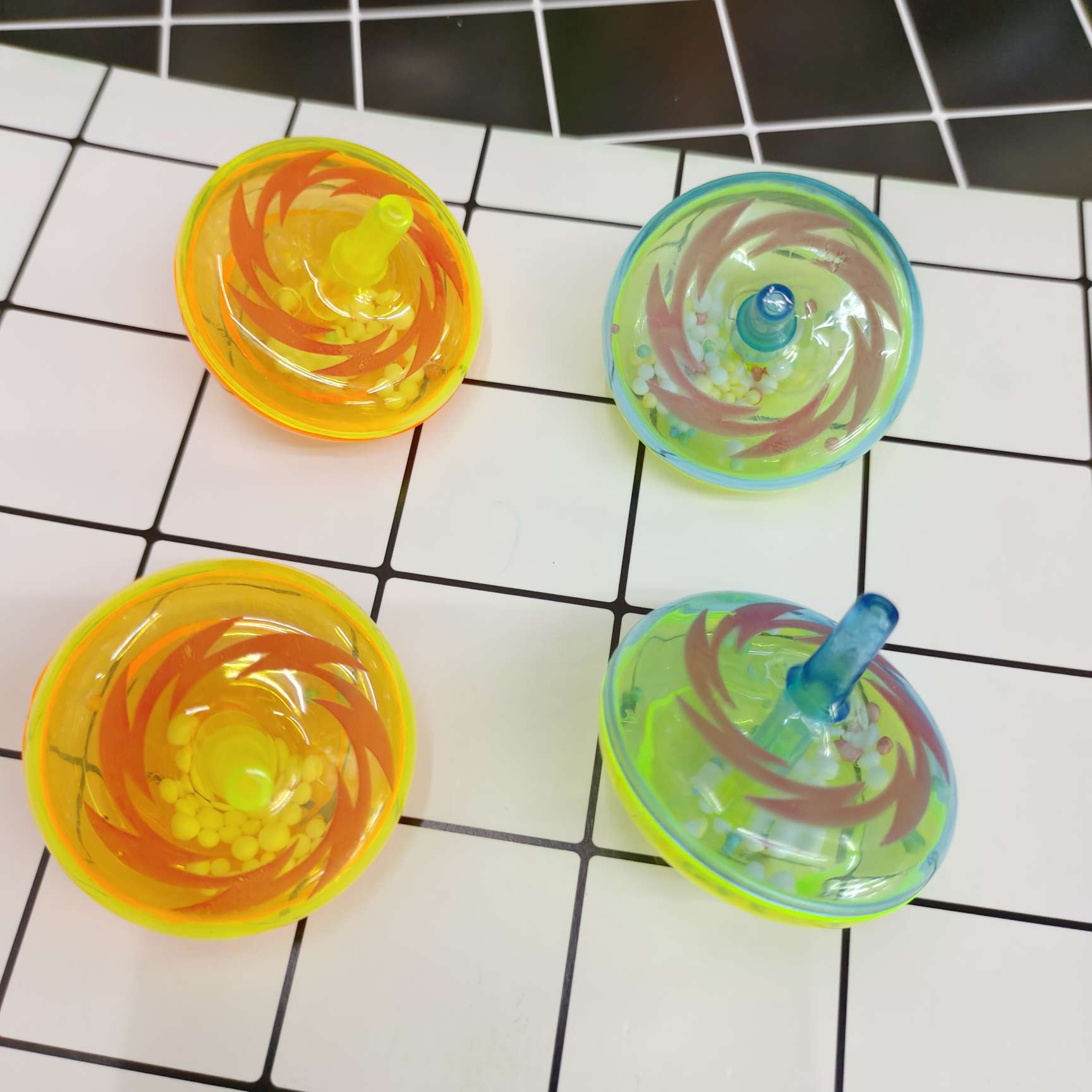 经典款泡沫陀螺 地转混色 扭蛋赠品配件 怀旧休闲款 热销厂家直销