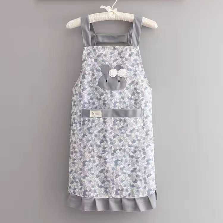 New Products In The Market! Korean Fashion Bamboo Cotton Strap Apron, Household Kitchen Essential, Cooking And Baking, Anti-Fouling And Breathable, You Do Not Buy Will Definitely Regret! Flash Sale! details Picture