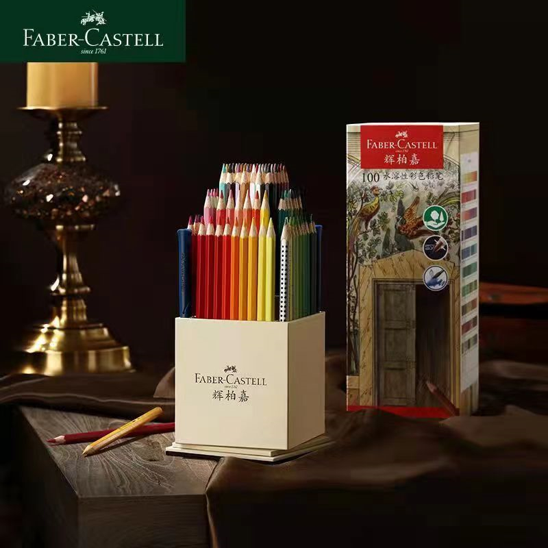 German Faber-Castell 100-color water-soluble colored pencils and art supplies, hand-drawn by professional painting students Item Picture