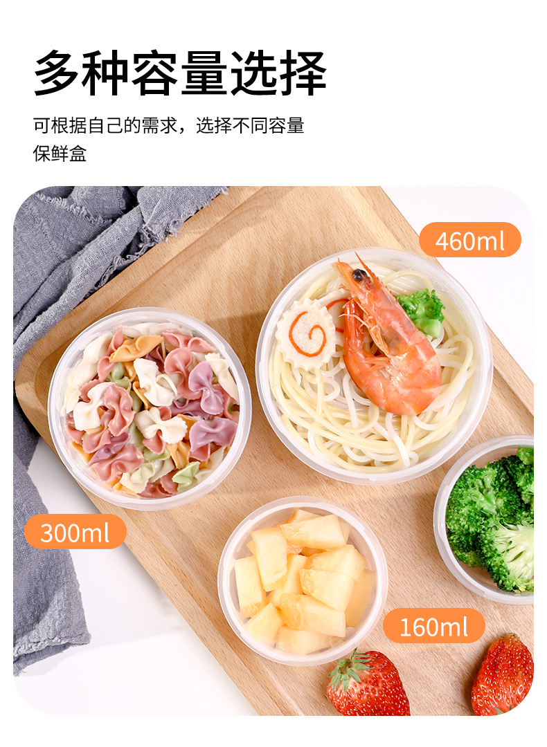 NAKAYA 日本进口冰箱保鲜盒小熊图案圆形收纳盒水果蔬菜保鲜盒详情7