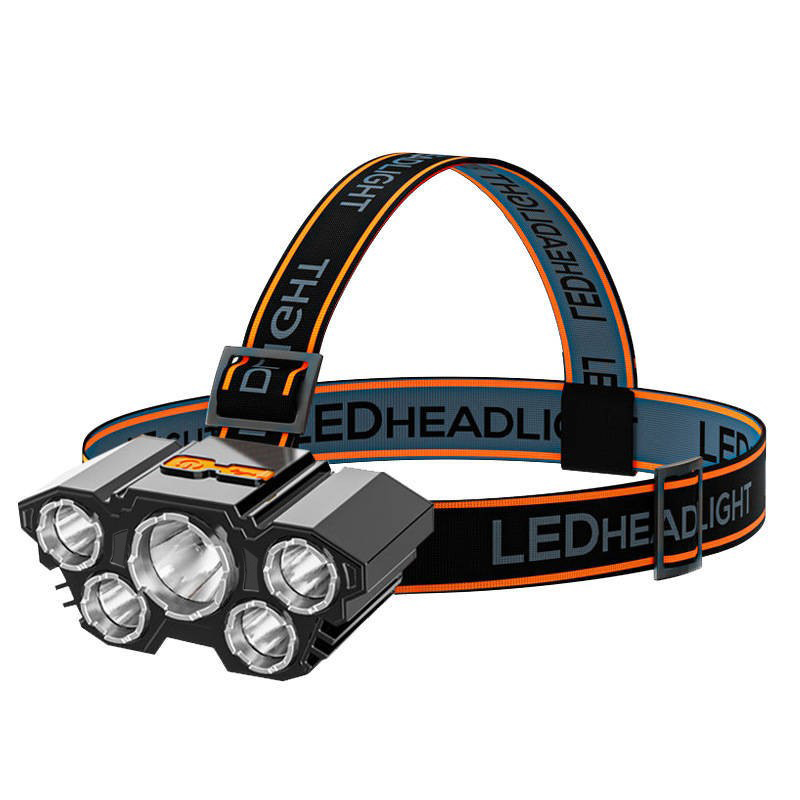 L-T21 faros 5LED USB recargable faros de plástico faros de ciclismo faros de camping al aire libre faros de minería faros de mantenimiento faros de camping faros de pesca details Picture