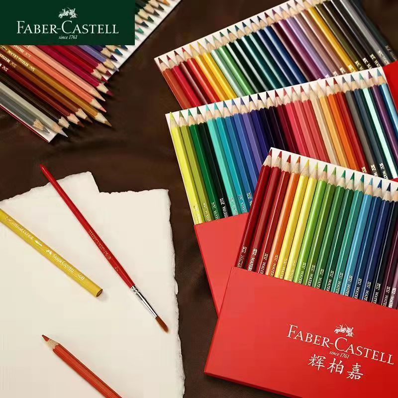 German Faber-Castell 100-color water-soluble colored pencils and art supplies, hand-drawn by professional painting students Specification image