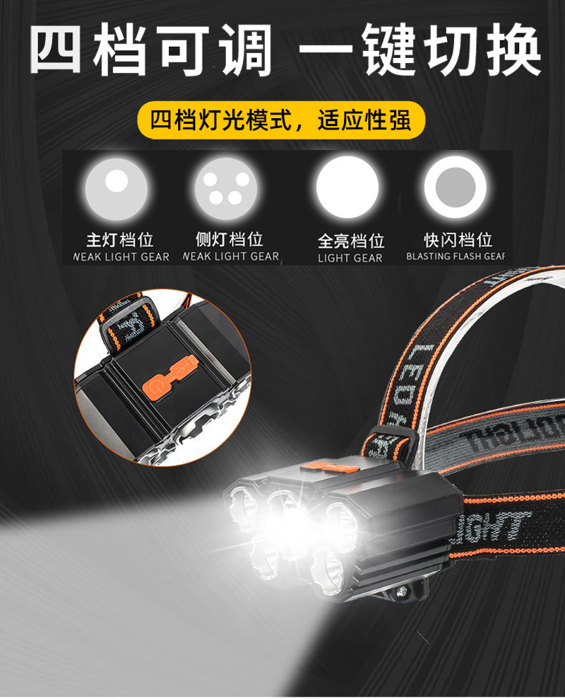 L-T21 лампа 5LED USB заряжаемая пластиковой лампочкой 5led usb, направленная на перезарядку пластиковой горелки pic 1