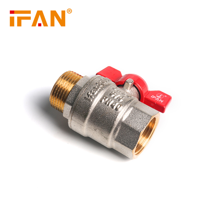 IFAN factory direct sales brass ball valves, internal and external threaded union disc handle ball valves, electroplated manual ball valves, 4 minutes, 6 minutes -1 inch 2