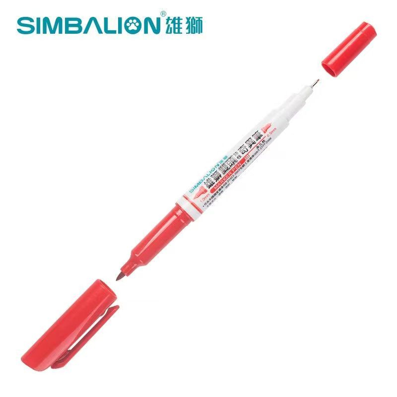 雄狮685奇异笔/双头油性记号笔/防水油漆笔/细头/画画美术专用/勾线笔产品图