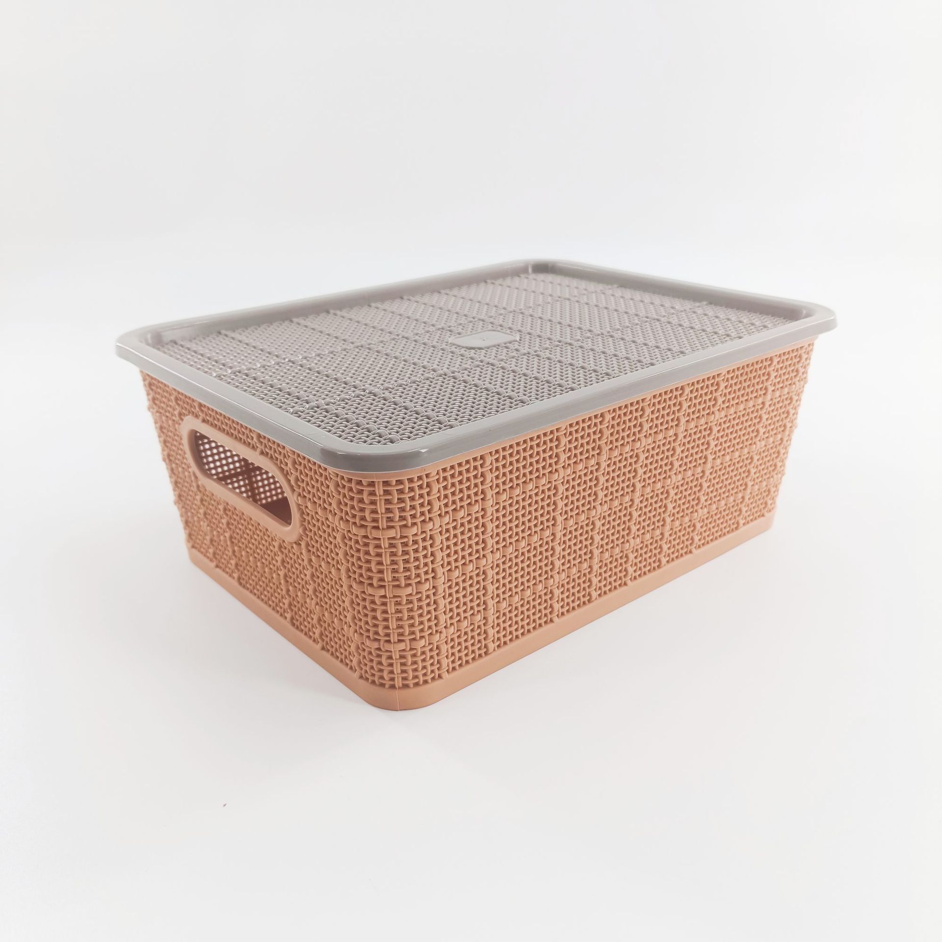 Y165-6003 imitation woven storage box, covered breathable storage box, miscellaneous sorting basket, toy and clothing sorting basket Item Picture