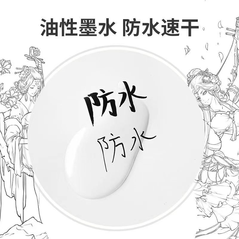 Rafael Pen Student Black anime and Manga Design Waterproof Outlining Pen Hand-drawn set Cherry Blossom Item Picture