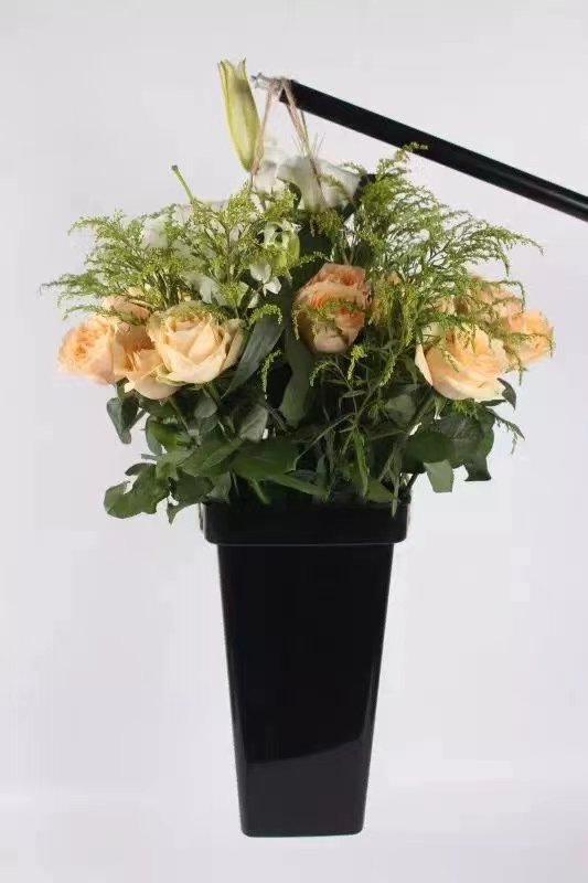 方形加厚养花桶 花店鲜花插花塑料桶 花店用品 厂家直销详情图3