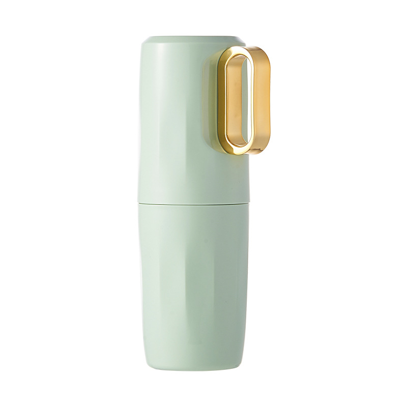 W52-5779 Gold-plated mouthwash cup, couple's convenient toothbrush cup, Travel toothbrush box, toothpaste storage box details Picture