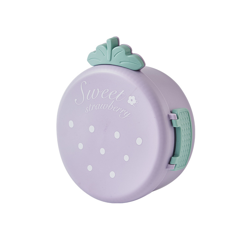 M04-6216 Japanese Strawberry Lunch Box, Mini heating bento box, student lunch box, portable children's instant noodle bowl, Cute Cartoon stainless steel lunch box, student lunch box, picnic lunch box for going out Specification image