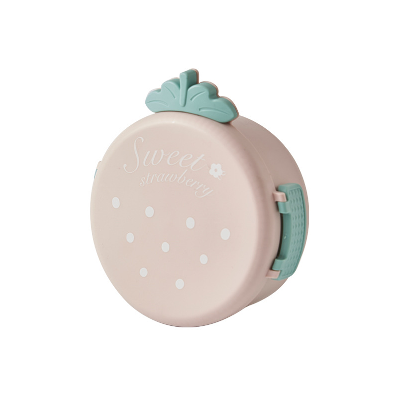 M04-6216 Japanese Strawberry Lunch Box, Mini heating bento box, student lunch box, portable children's instant noodle bowl, Cute Cartoon stainless steel lunch box, student lunch box, picnic lunch box for going out Application Scenario