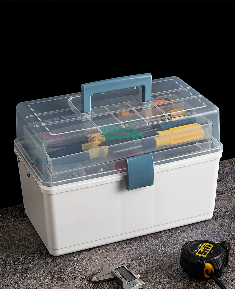 J52-BN-2211 Hardware Tool Storage Box, portable multi-functional electrician toolbox, large-capacity hardware organization box, Toolbox, household zoned storage box, large-capacity portable electrician hardware parts storage box detail image 14