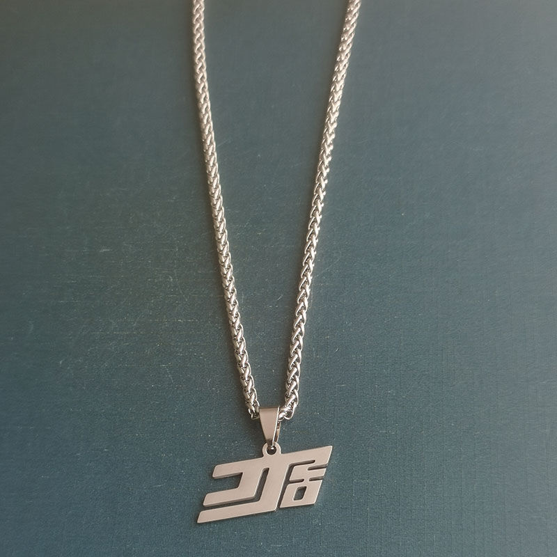 DIY stainless steel and titanium steel necklace pendant accessories and gifts for star singer JJ Lin's support detail image 7