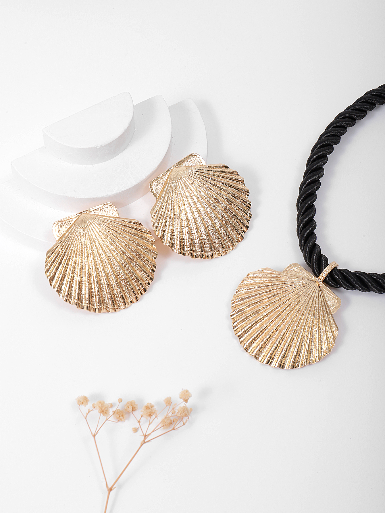 欧美/新款个性/贝壳/海滩风/气质百搭/扇贝细节图