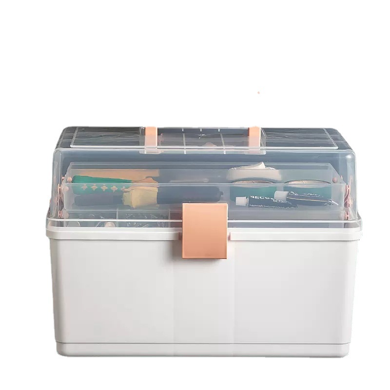 J52-BN-2211 Hardware Tool Storage Box, portable multi-functional electrician toolbox, large-capacity hardware organization box, Toolbox, household zoned storage box, large-capacity portable electrician hardware parts storage box Item Picture
