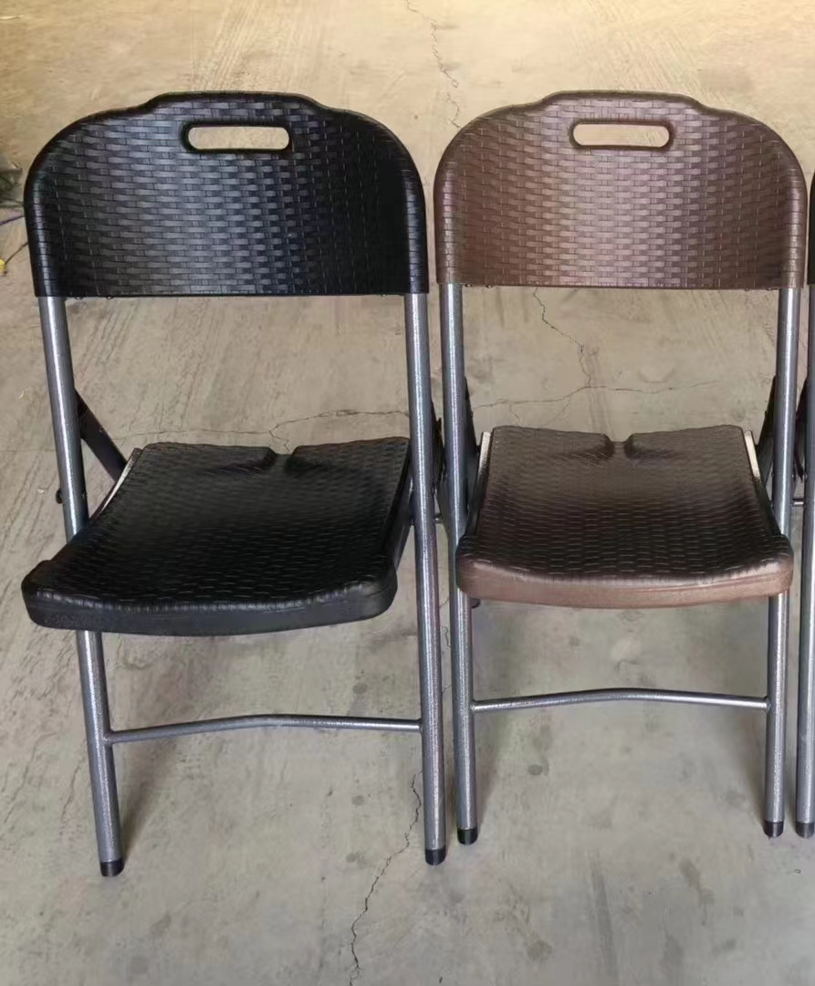 Star Hotel's household simple folding chairs, portable plastic folding dining table chairs, backrest chairs, study chairs, wholesale material stools, outdoor wedding banquet chairs, transparent crystal chairs, PC acrylic chairs, bamboo joint backrest dining chairs Item Picture
