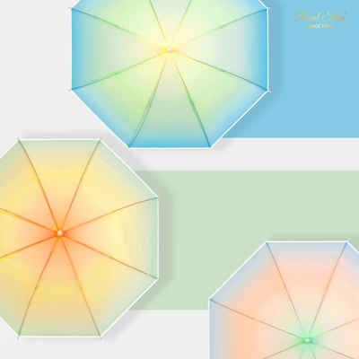 RST946 Durable Gradient Umbrella Student Umbrella ins Wind Solid Color Umbrella Creative umbrella wholesale thumbnail