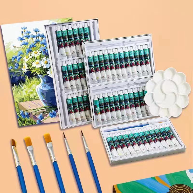 Western water water powder paint set 121824 color set estudiante pintura pintura suministros de arte gouache 9ml details Picture