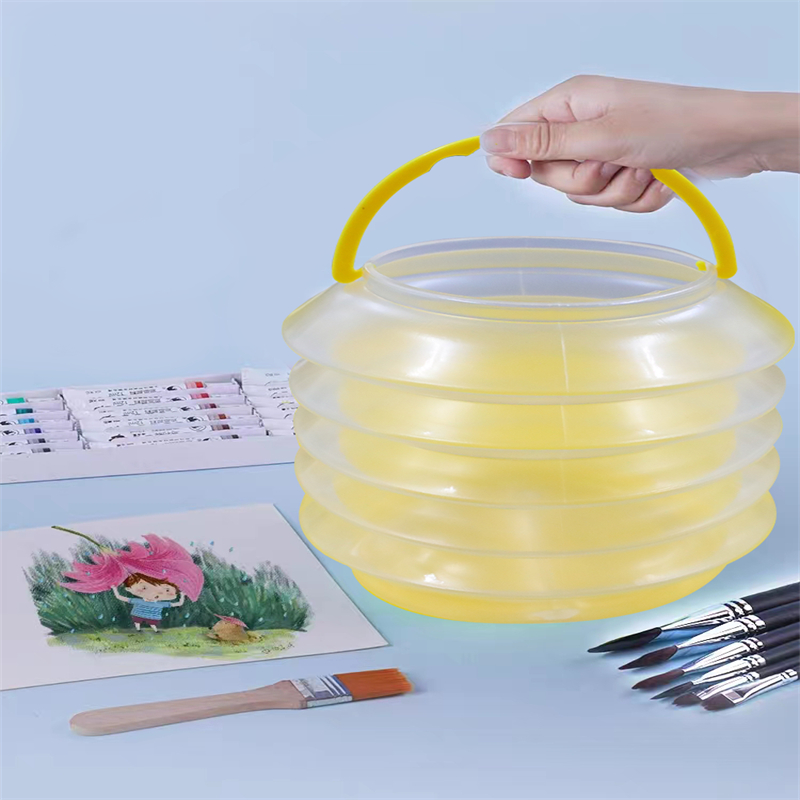 透明折叠水桶折叠洗笔桶