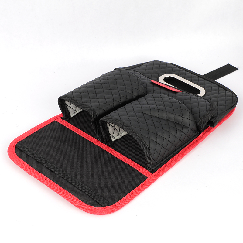 汽车用品 红黑款系列PVC收纳包 椅背收纳袋出风口收纳包扶手箱垫详情2