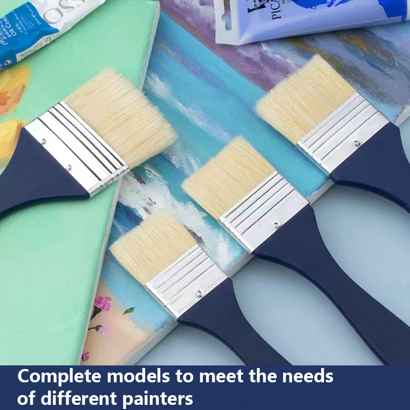 Gouache brush, bristle brush, board brush, wall painting brush, oil painting brush, acrylic watercolor brush, row brush, base brush Application Scenario