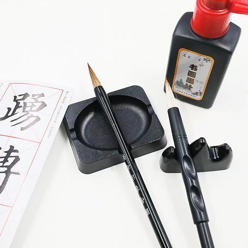 毛笔套装/毛笔书法套装/字帖/毛笔水写布/墨碟细节图