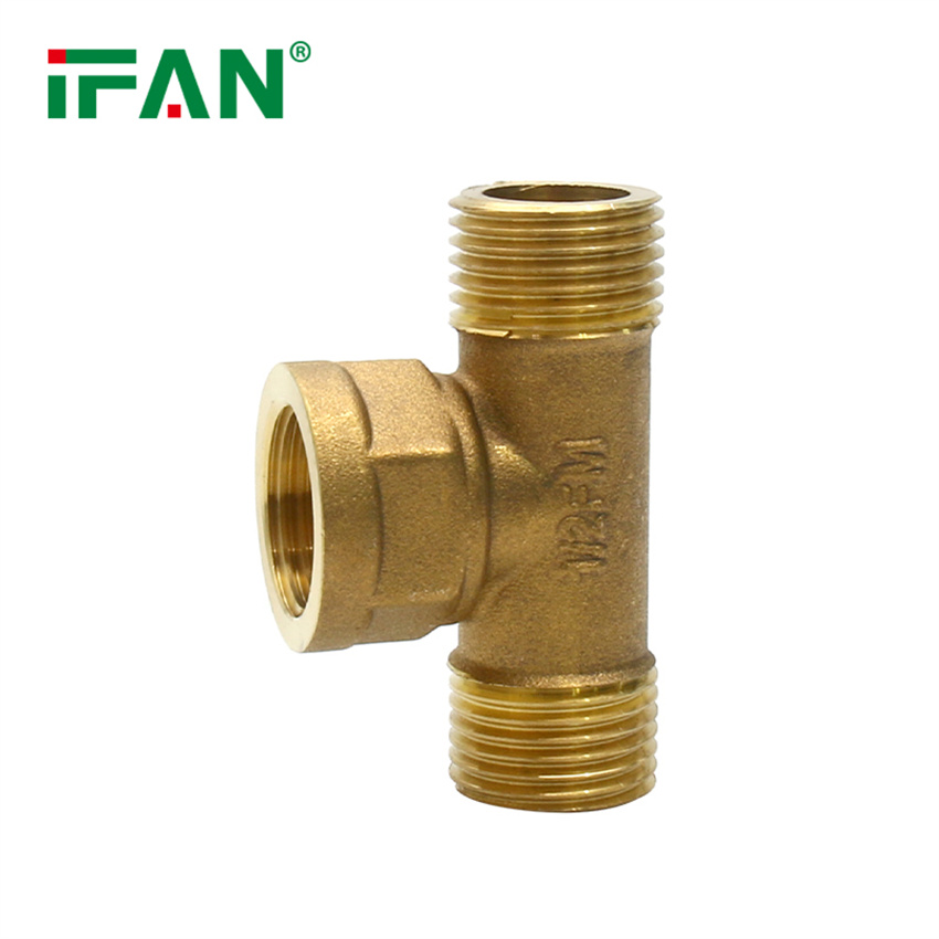 IFAN brass elbow 4-way three-way direct four-way water pipe joint accessories with internal and external threads