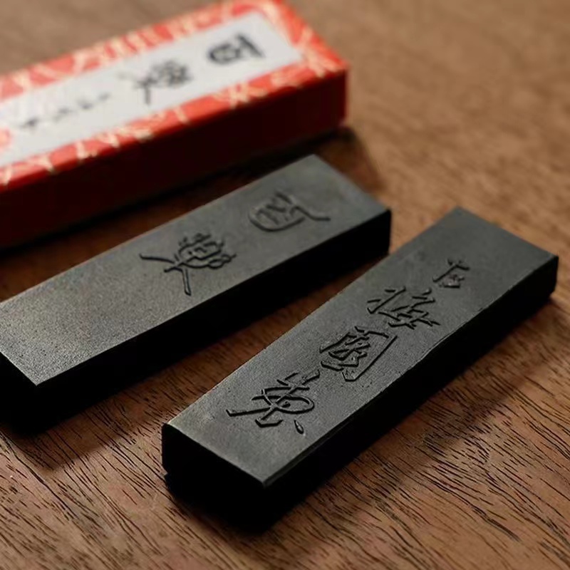 日本古梅园百乐墨条墨块 实用级矿物油烟 墨块墨条文房四宝墨锭
