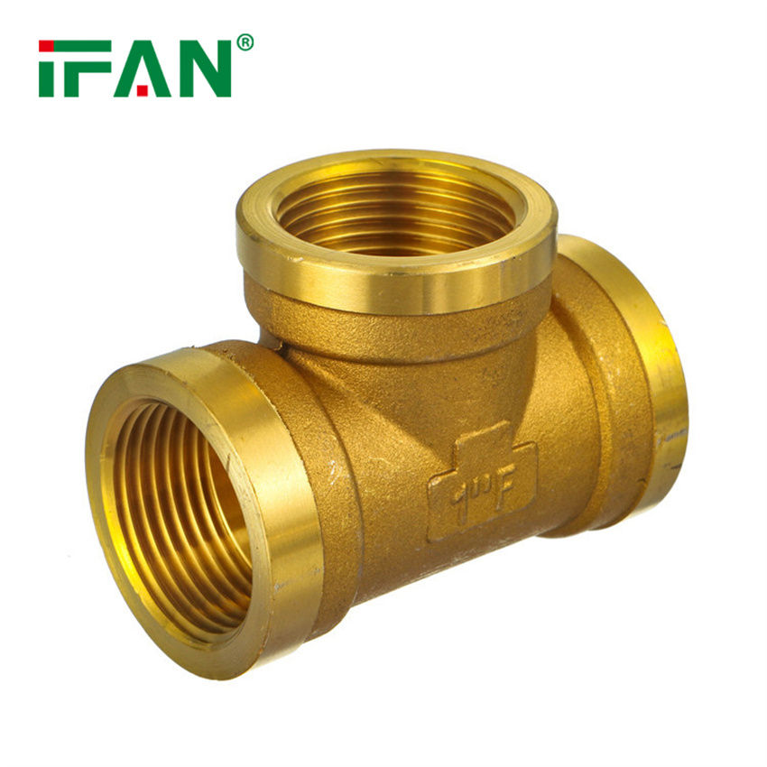IFAN brass elbow 4-way three-way direct four-way water pipe joint accessories with internal and external threads Item Picture