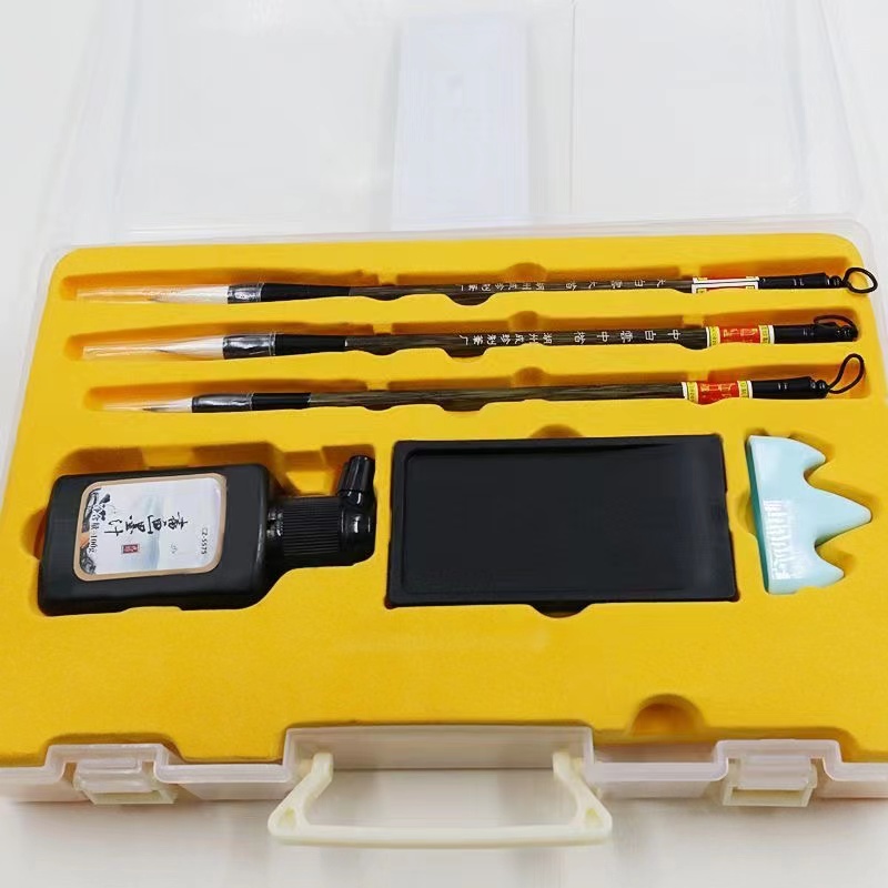 毛笔书法初学者入门套装兼狼毫湖笔书画专用文房四宝笔墨纸砚毛毡国潮