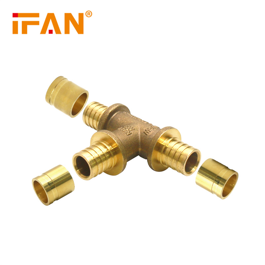 IFAN uniones de tubo de plástico de aluminio 4 puntos accesorios de latón tres vías conexiones deslizantes rectas para tubos de calefacción por suelo radiante uniones deslizantes especiales