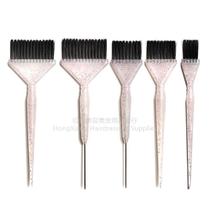 Custom Glitter Hair dye brush Hair treatment Single side soft hair dye brush Translucent pearl highlights comb treatment brush