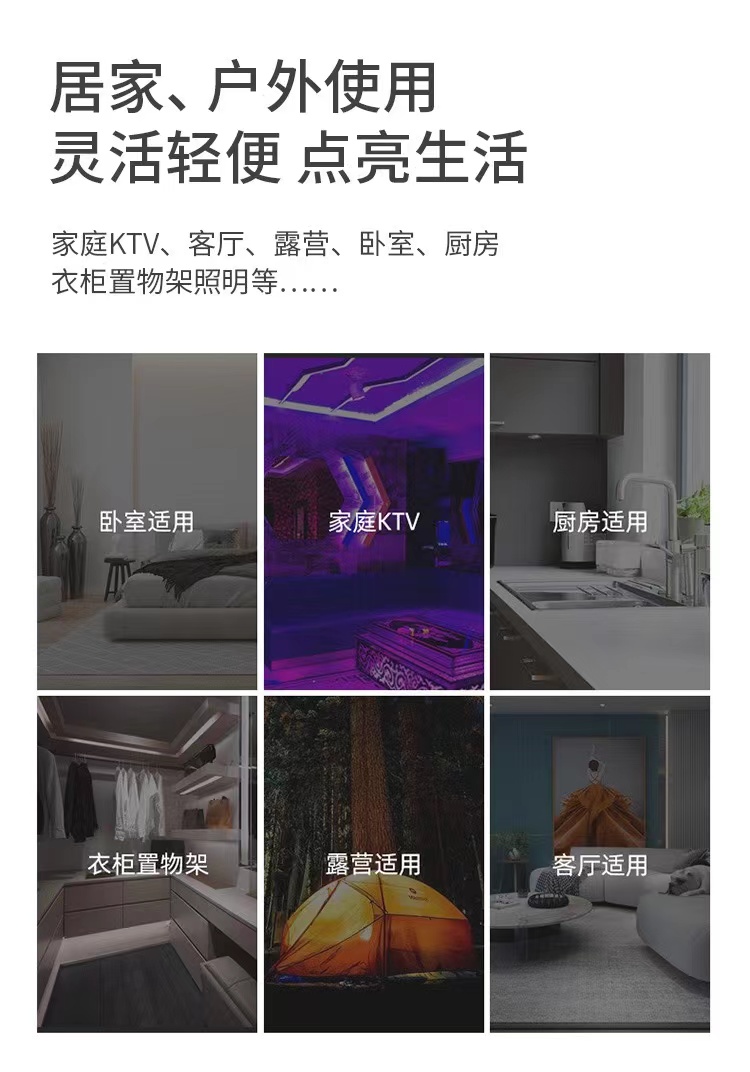 Factory wholesale car reading lights, LED lights, USB charging, strong magnetic roof lights, trunk lighting lights, multi-mode pic 15