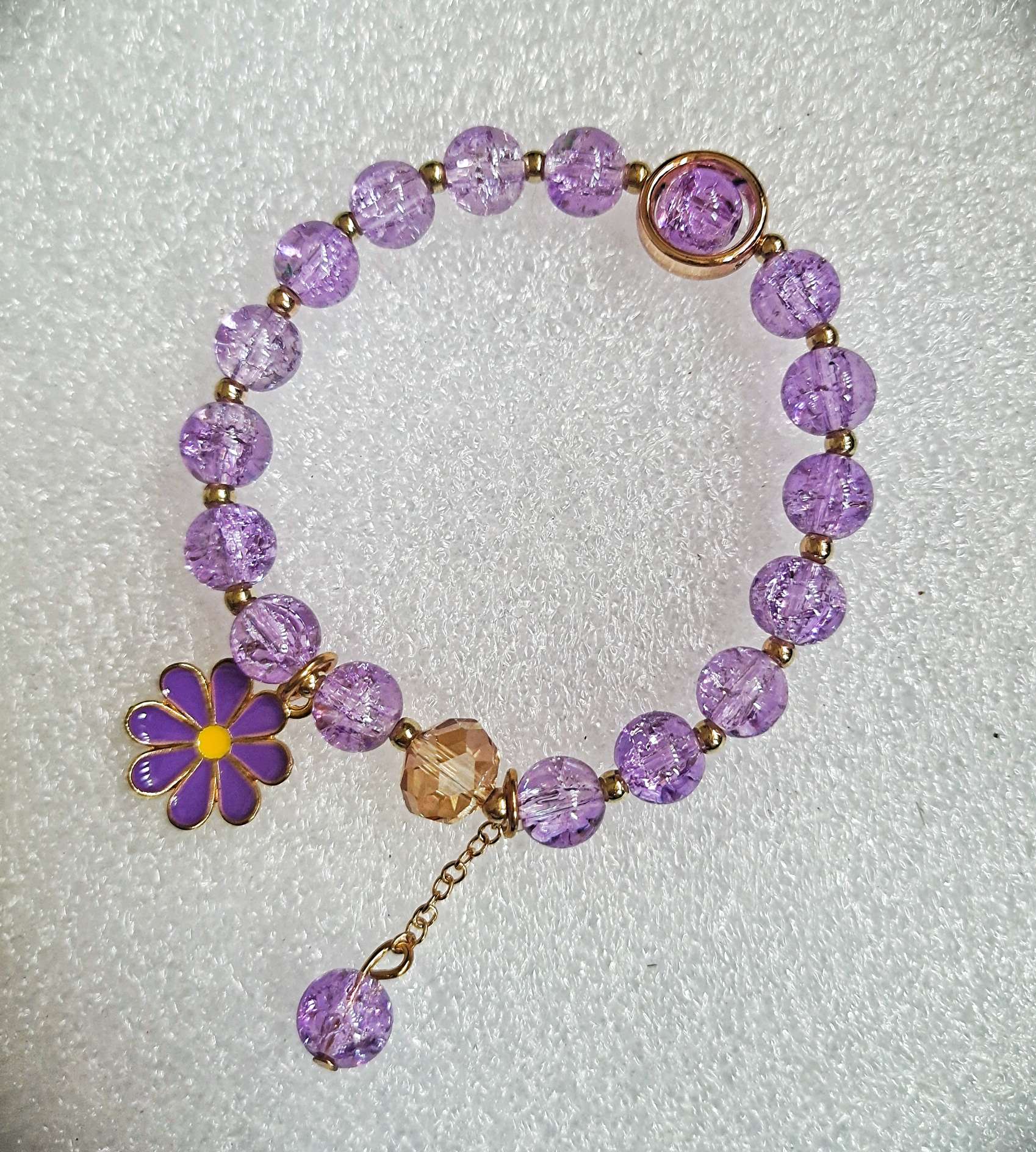 Lead generation gift: Flower-patterned crystal full-bead Daisy children's bracelet Specification image