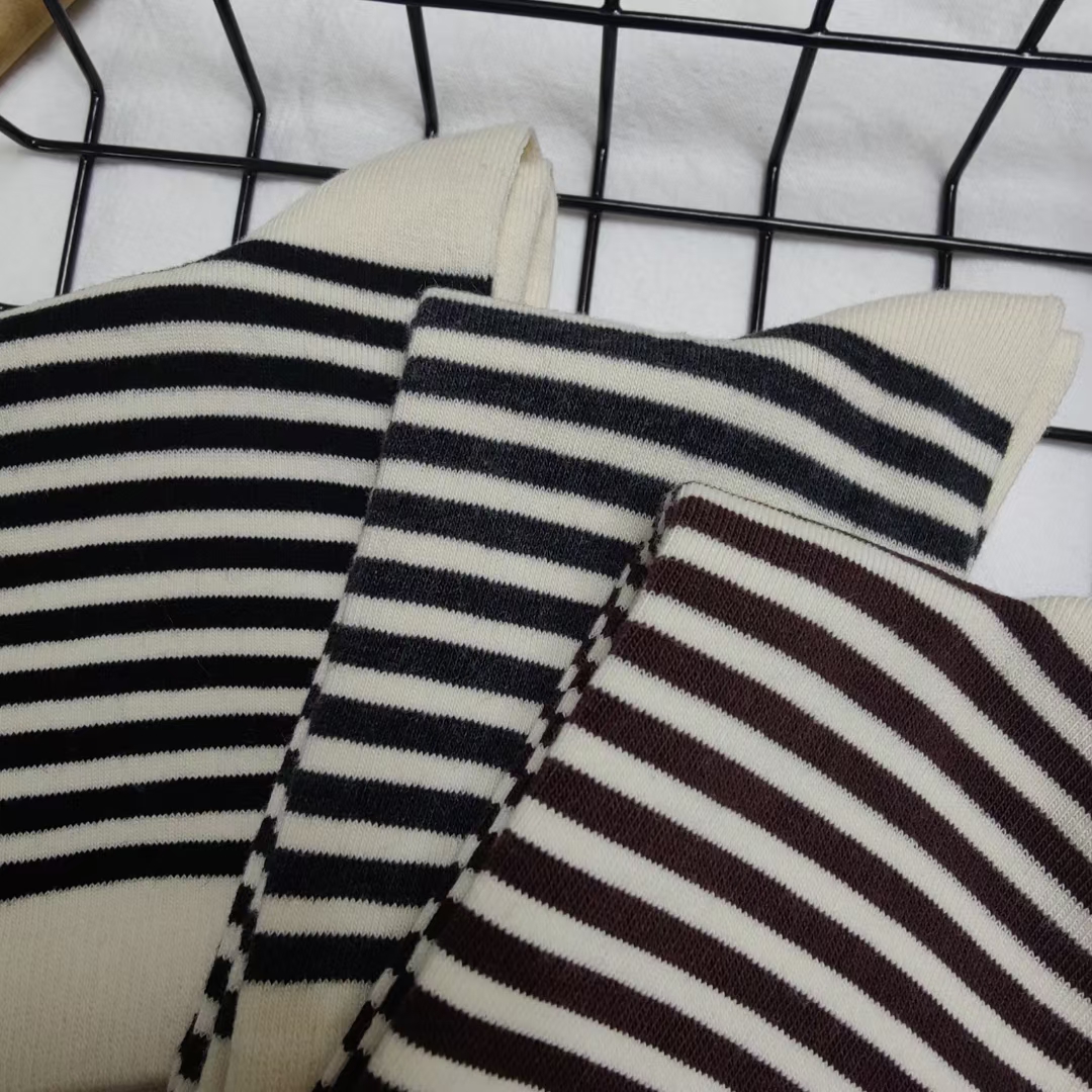 純棉襪子女中筒襪春夏純色簡約百搭潮款透氣雙針長襪詳情9