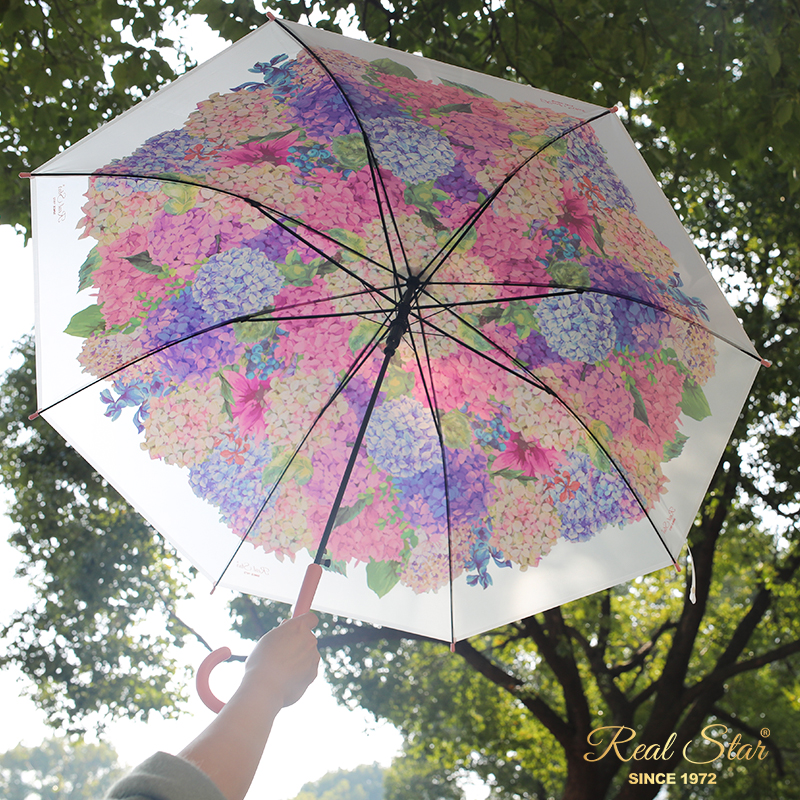 RST942 Hydrangea Story Umbrella Long handle umbrella PVC bent hook handle umbrella long handle umbrella wholesale thumbnail
