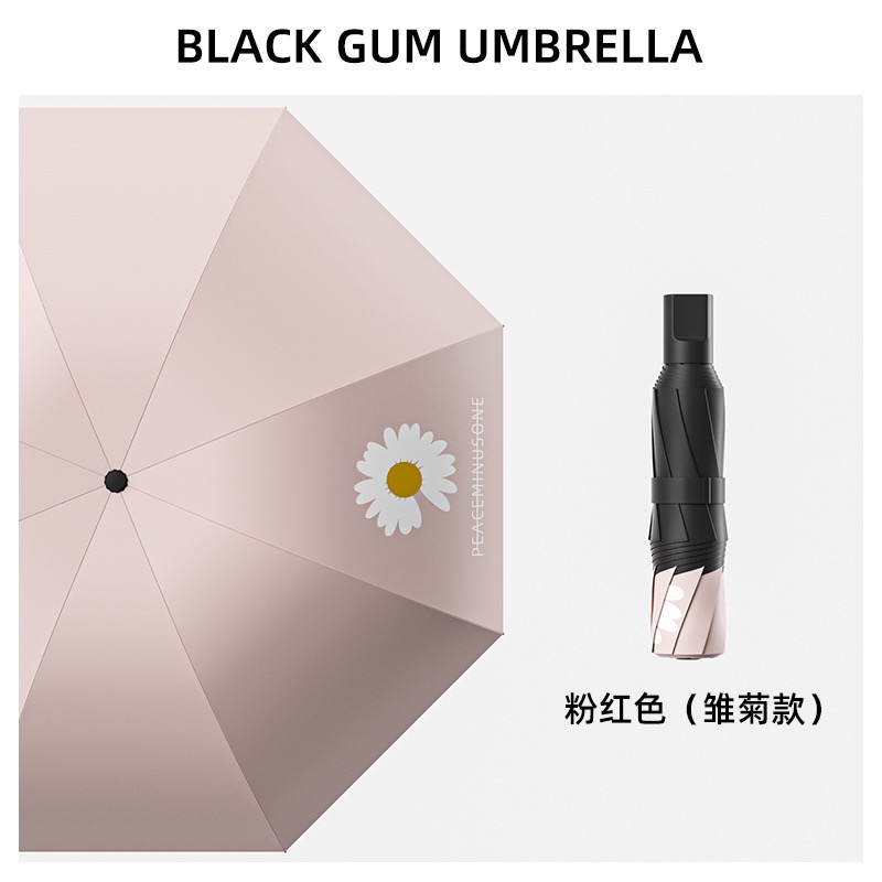 The Daisy all-weather umbrella is simple and elegant for girls, providing shade, sun protection and UV protection. It is a black rubber sun umbrella, a gift umbrella, and a printed logo advertising umbrella Application Scenario