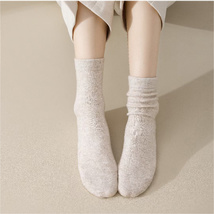 长筒袜子秋冬季新款羊毛袜中筒袜保暖棉袜子