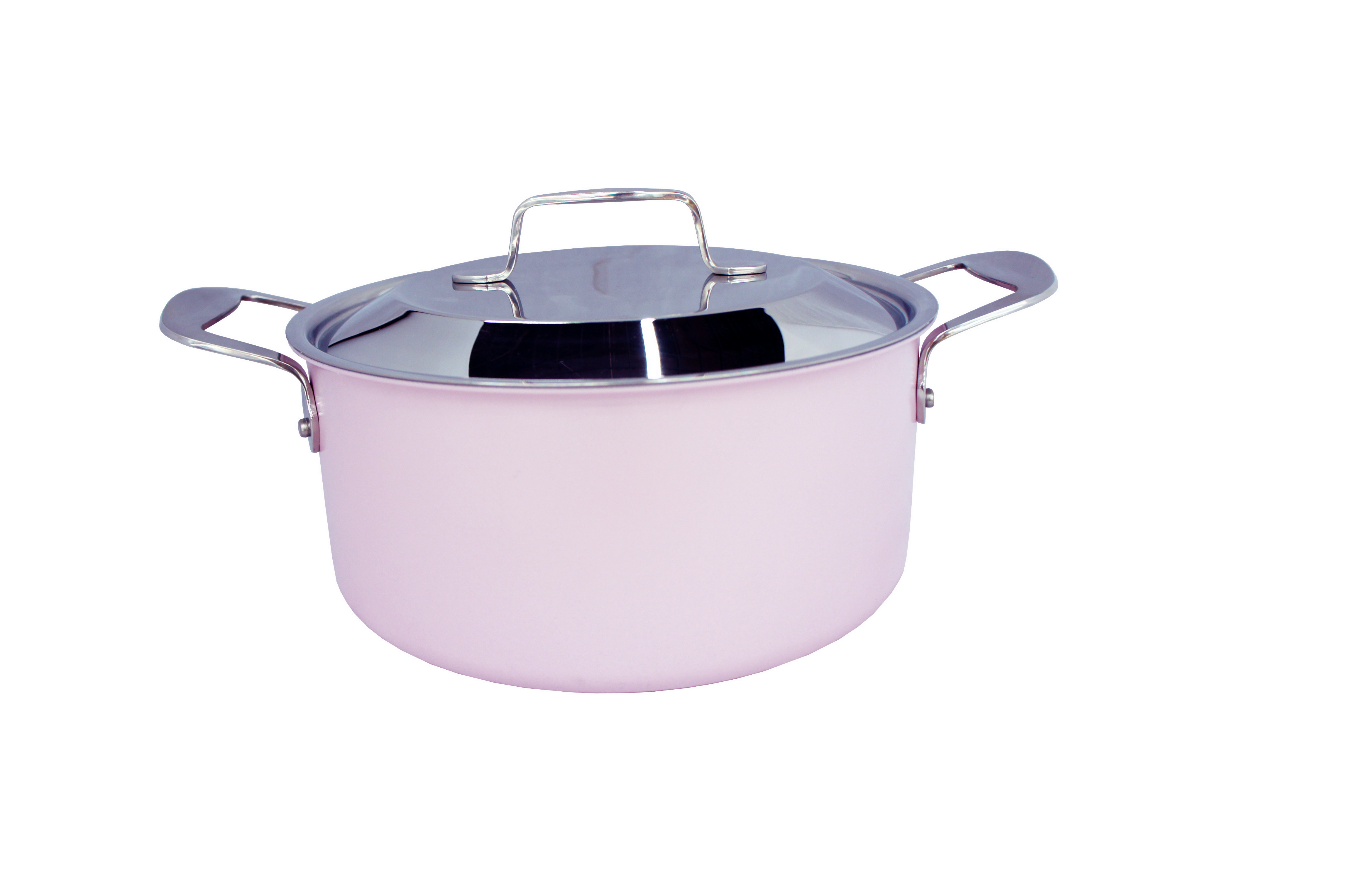 Código de cocina coreano original importado rosa tres capas de acero inoxidable doble mango olla 20cm Application Scenario
