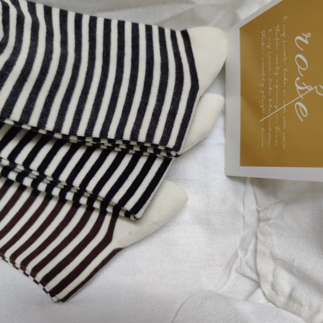 純棉襪子女中筒襪春夏純色簡約百搭潮款透氣雙針長襪詳情6