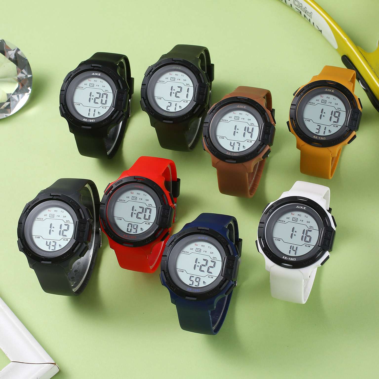 新款运动表，休闲电子表，男孩手表，深度防水表，礼品表，数字显示手表详情图7