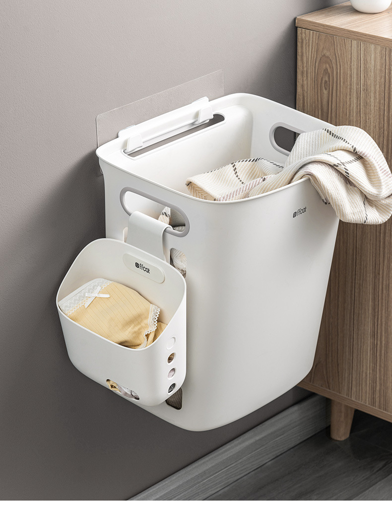 F33-55209 Bathroom wall-mounted storage basket, kitchen ginger and garlic storage basket, cosmetics storage basket, wardrobe storage basket, multi-layer small hanging basket in bathroom, miscellaneous storage basket, book storage small hanging basket detail image 8